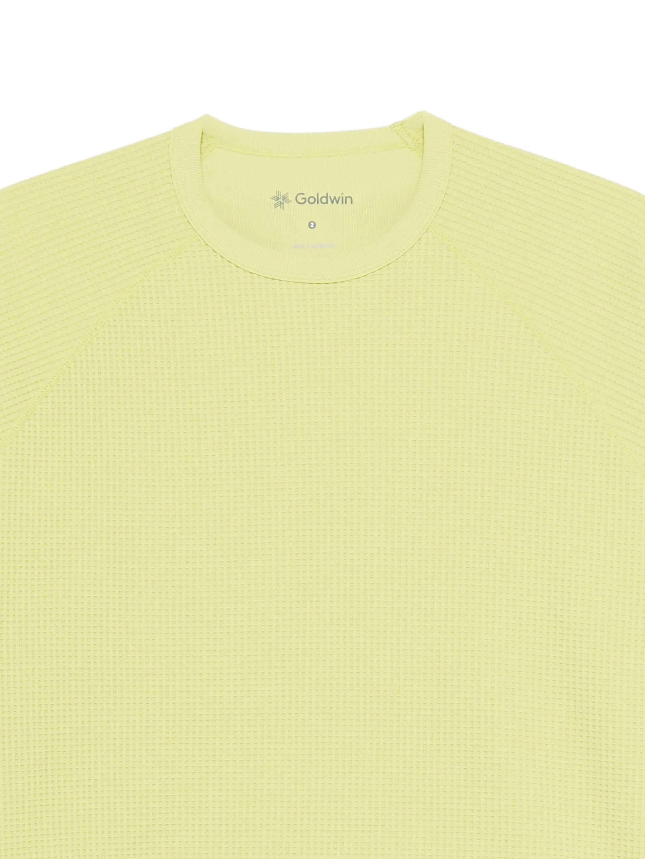 long-sleeve waffle-knit T-shirt