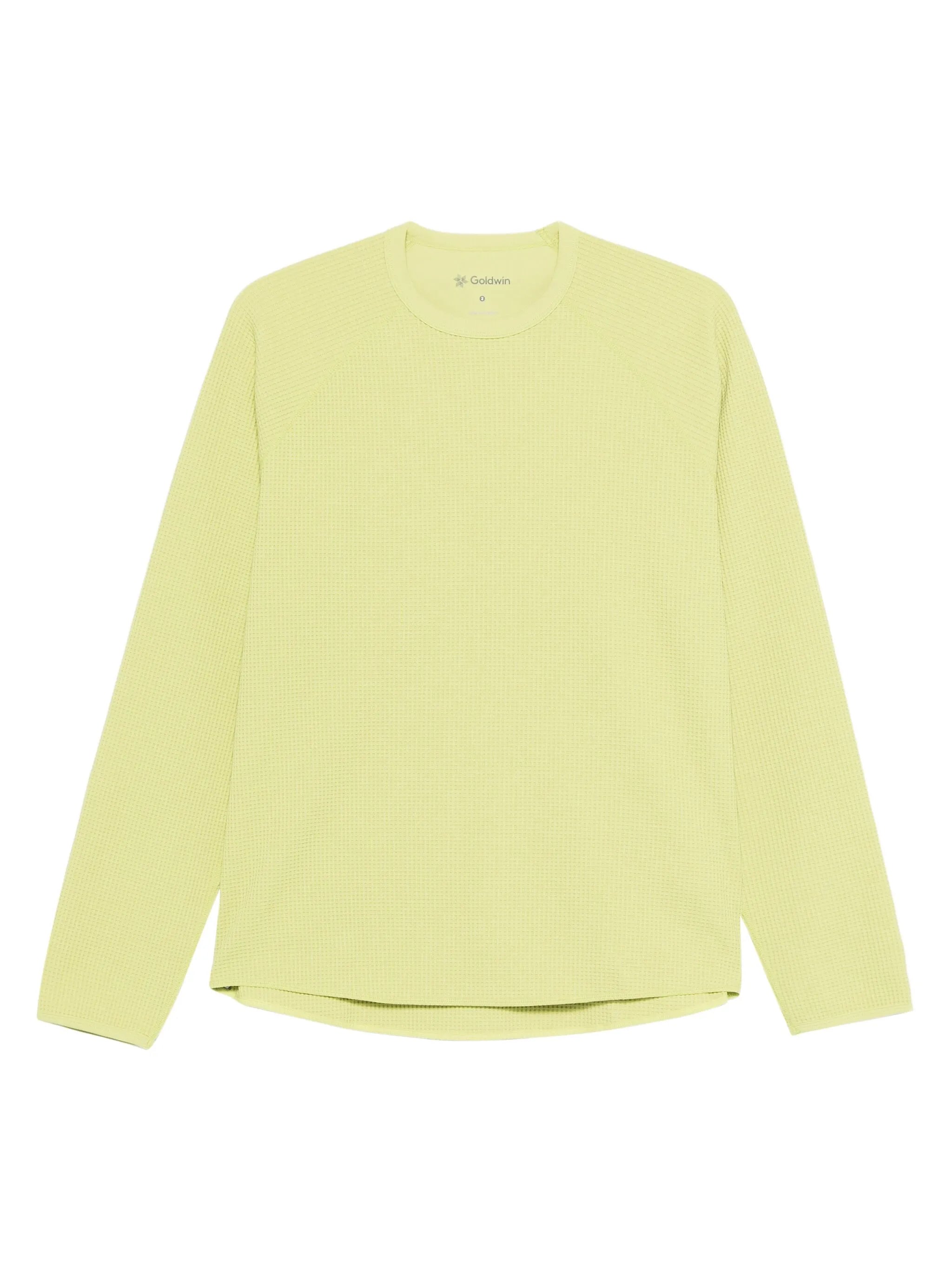 long-sleeve waffle-knit T-shirt