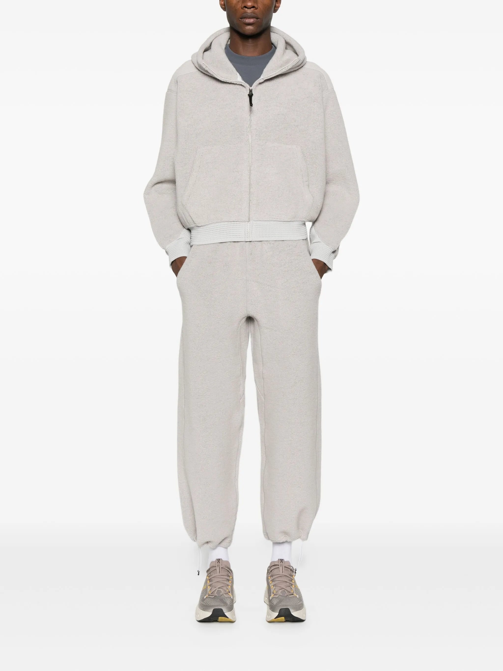 fleece-texture track pants