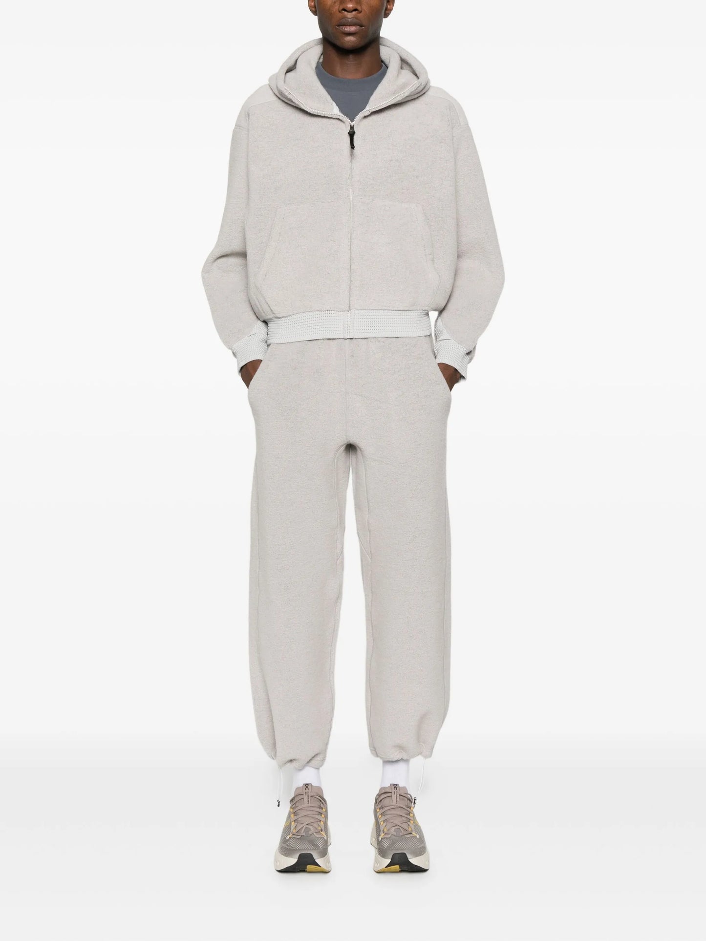 fleece-texture track pants