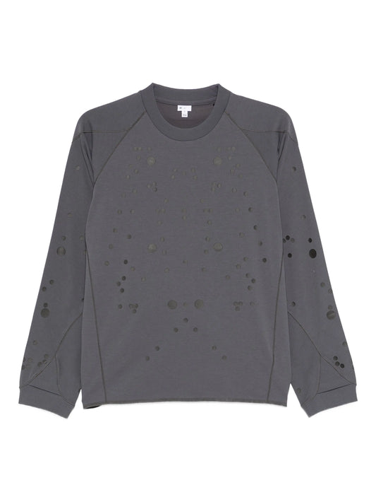 polka-dot long-sleeve T-shirt