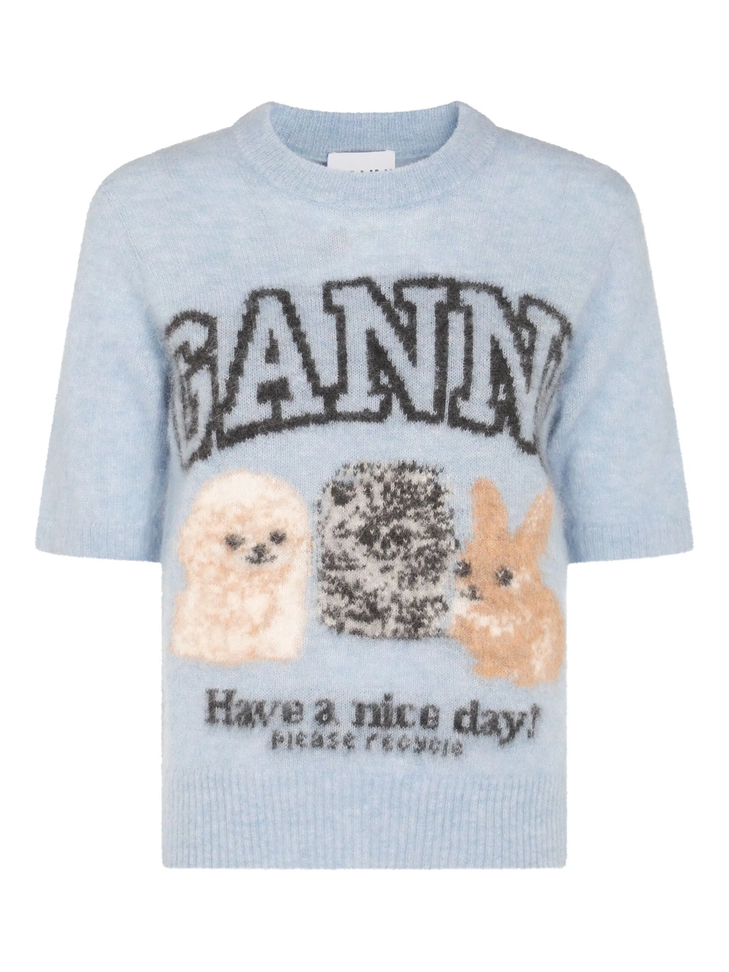 intarsia-knit top