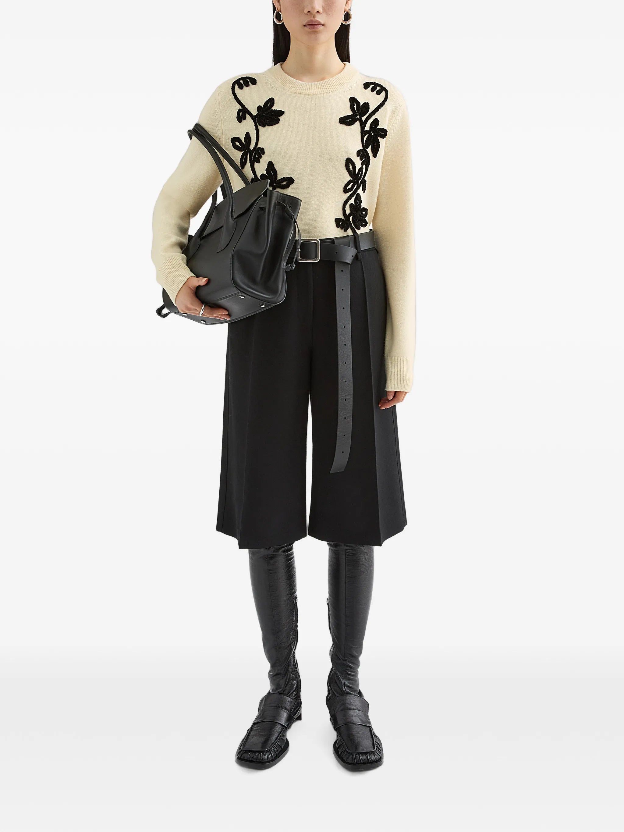 embroidered wool sweater