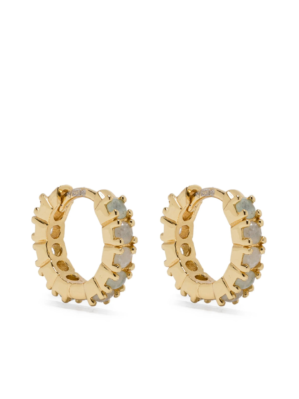 aventurine huggie hoop earrings