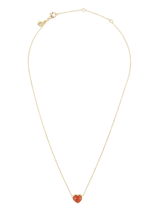 14K gold plated brass Heart necklace
