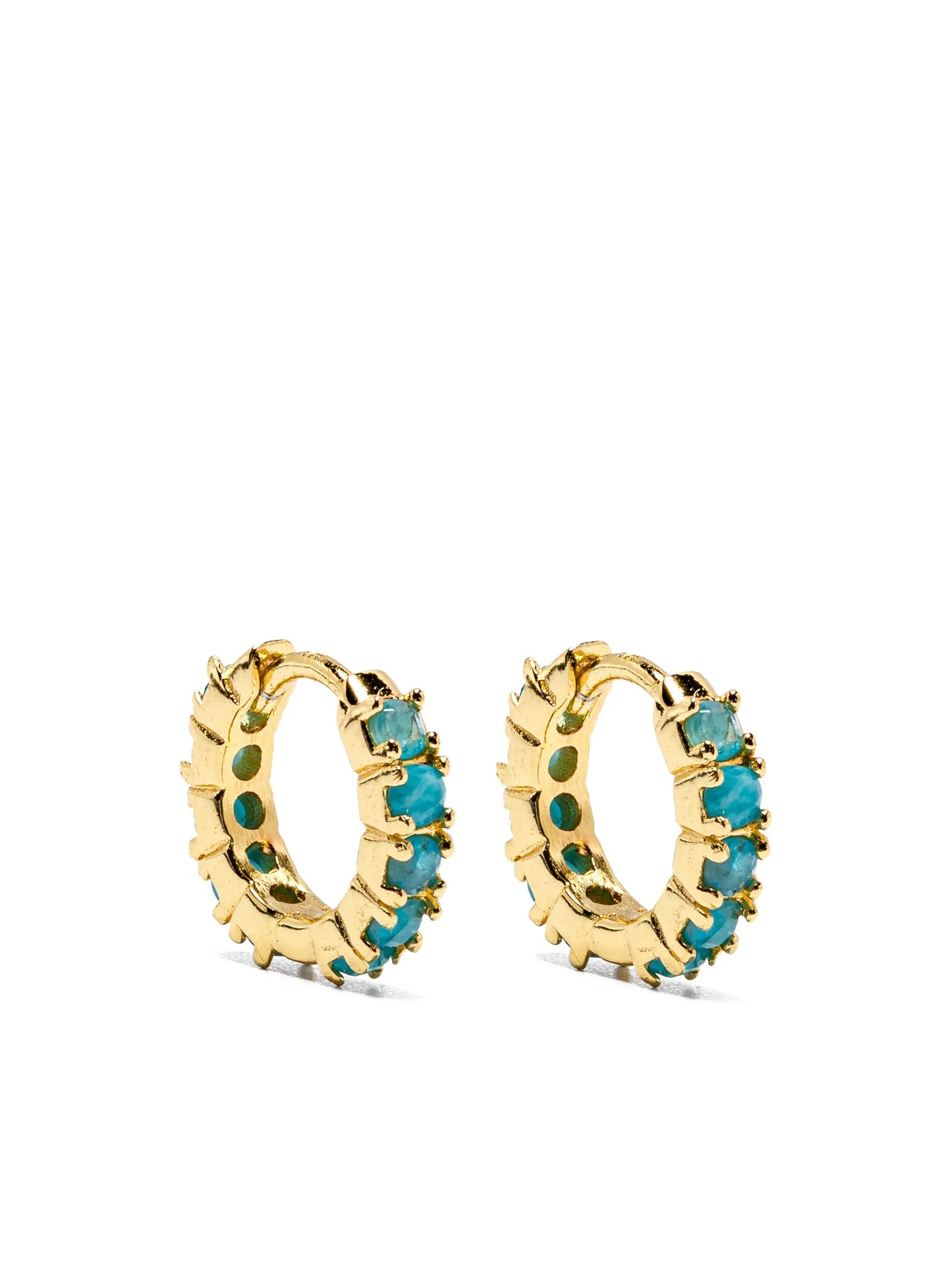 apatite huggie-hoop earrings