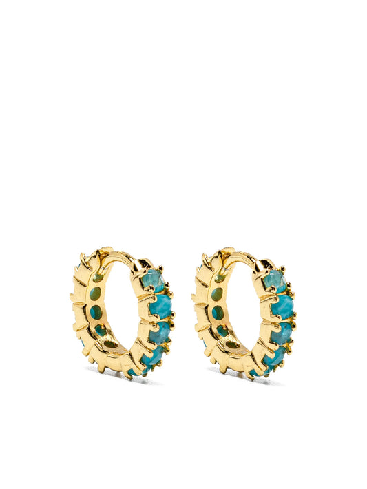 apatite huggie-hoop earrings