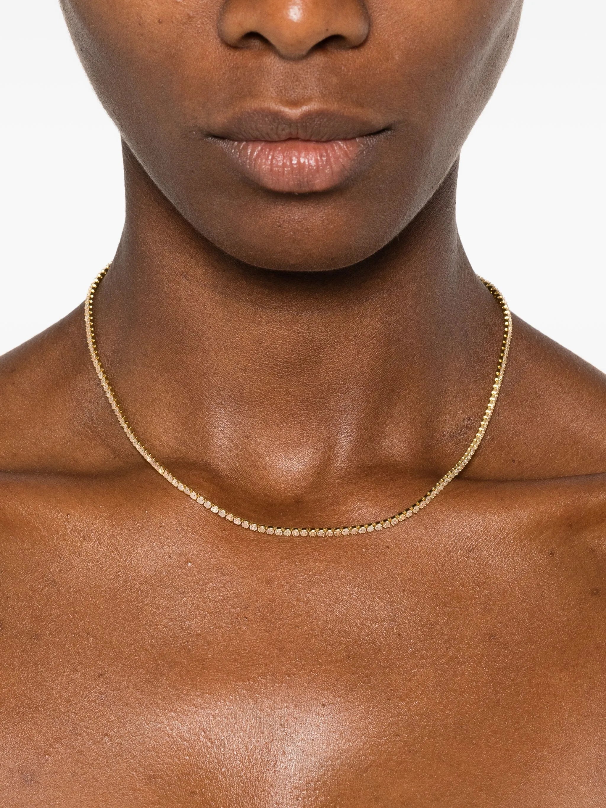 rose-quartz tennis necklace