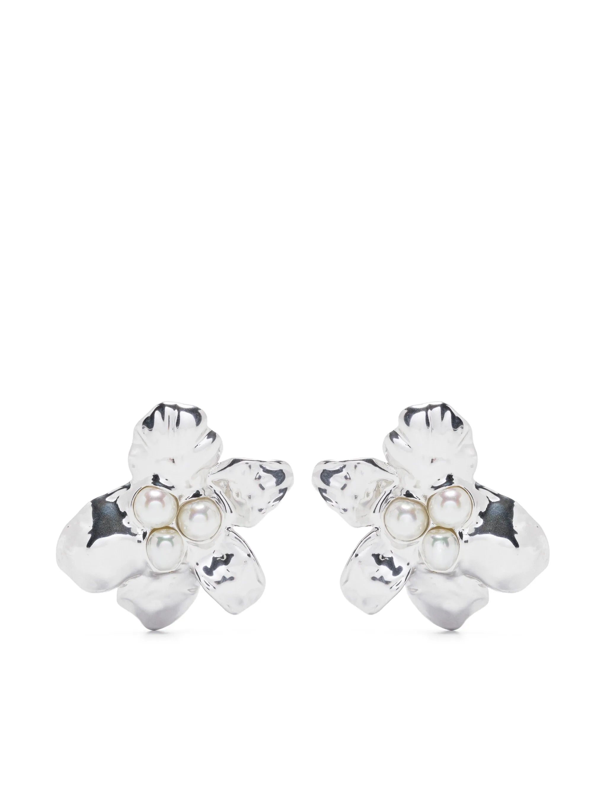 x Quentin Jones Sculpted Flower earrings