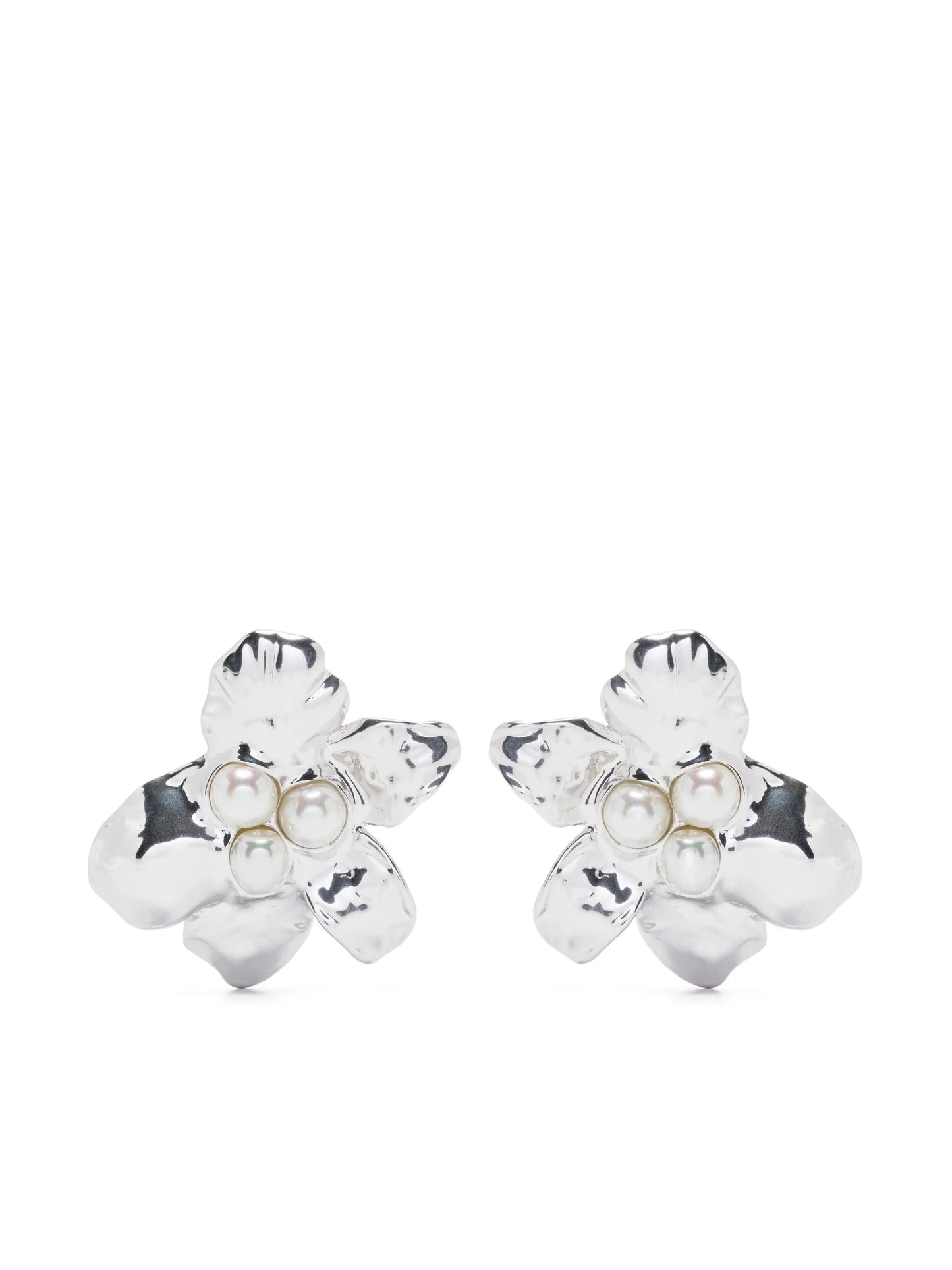 x Quentin Jones Sculpted Flower earrings
