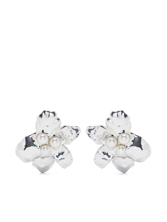 x Quentin Jones Sculpted Flower earrings