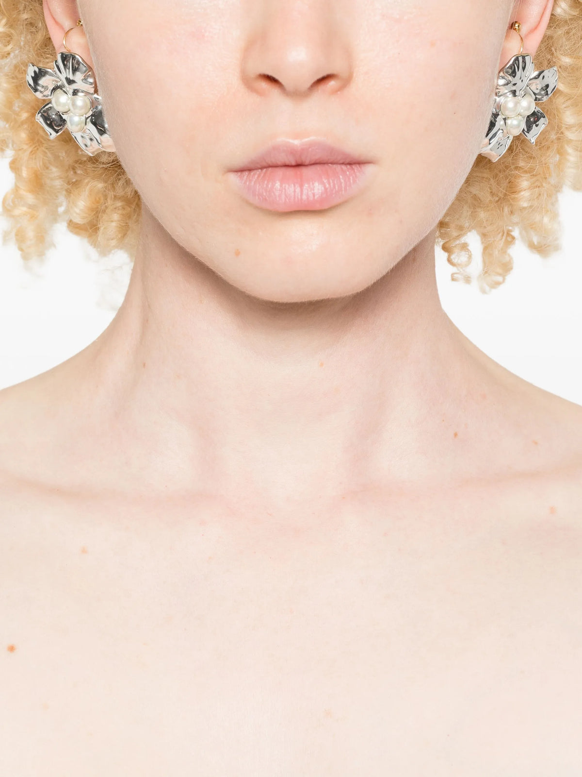 x Quentin Jones Sculpted Flower earrings
