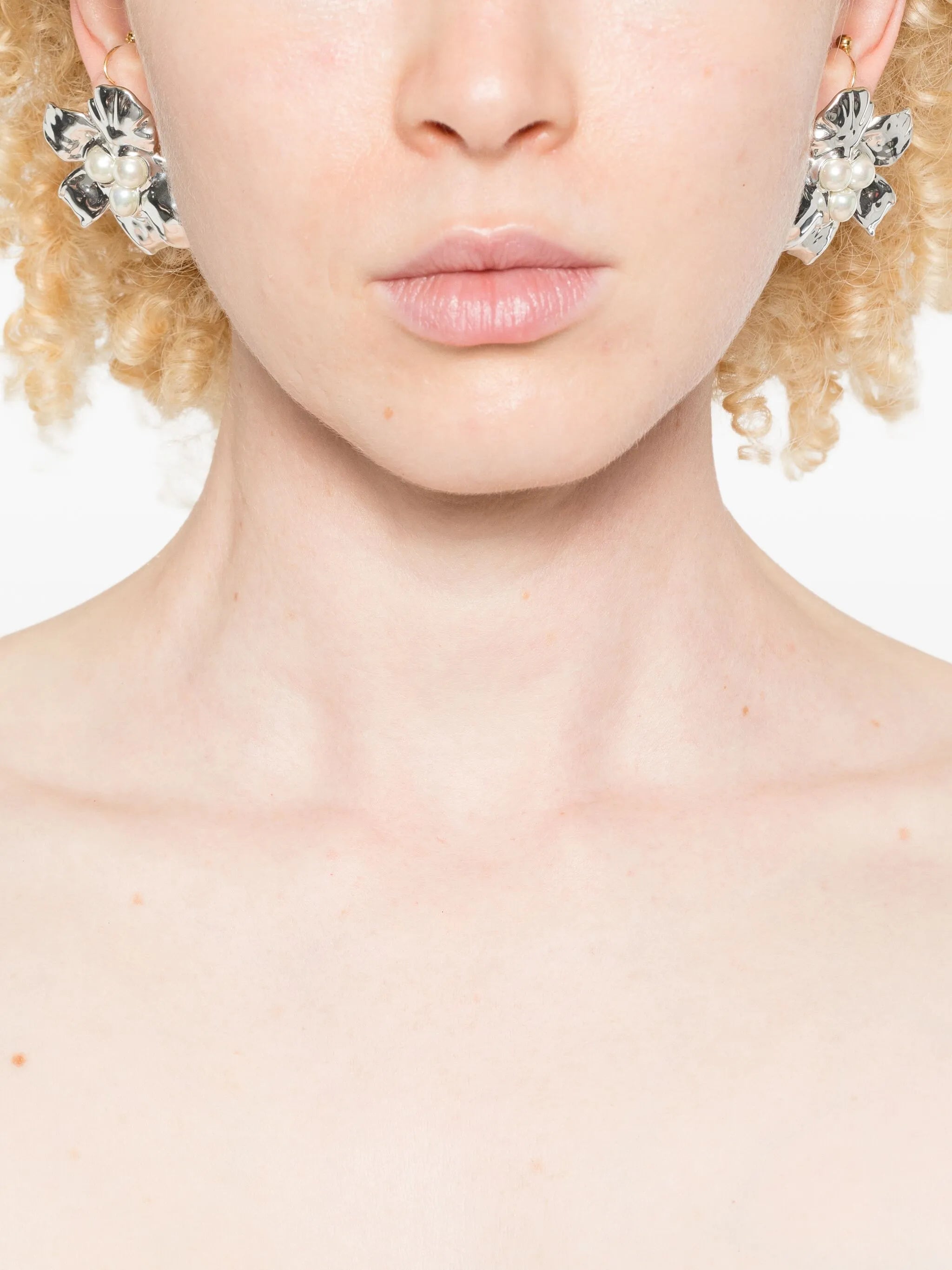 x Quentin Jones Sculpted Flower earrings