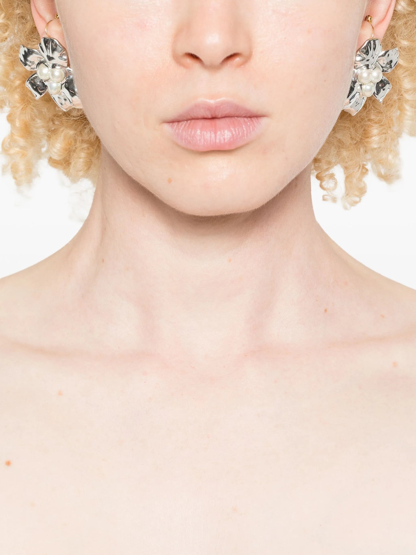 x Quentin Jones Sculpted Flower earrings