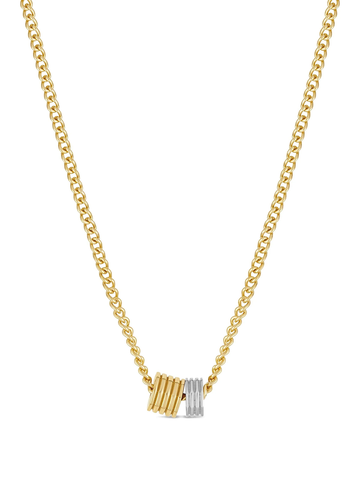 Octagon Mini Double-charm necklace