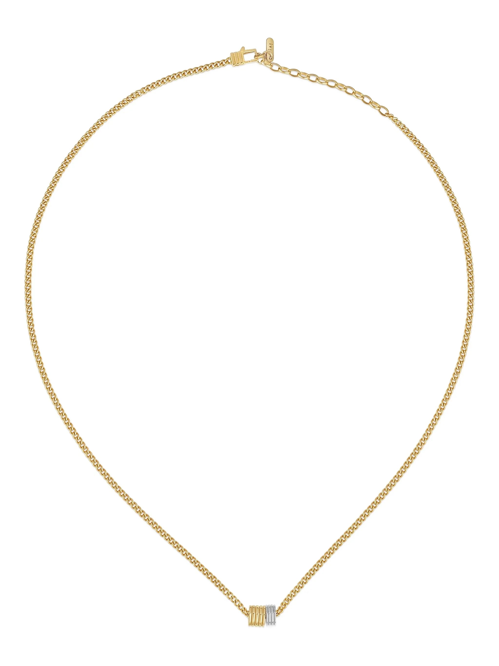 Octagon Mini Double-charm necklace