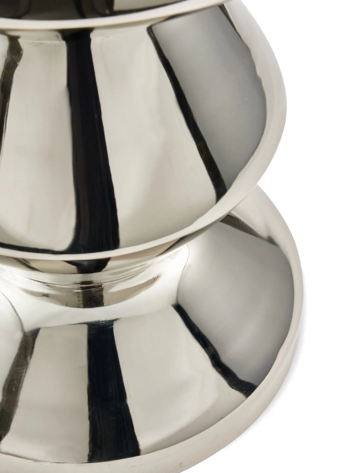 polished metal accent stool