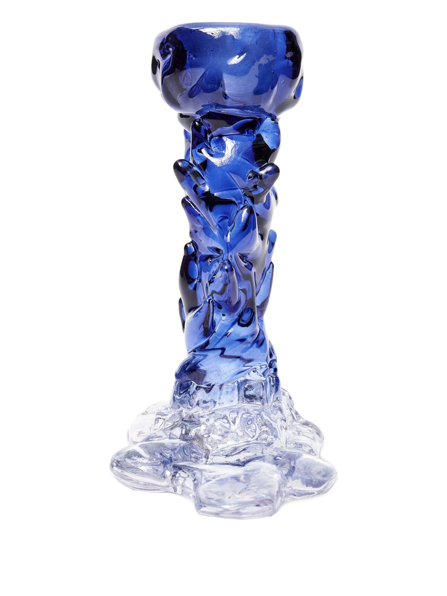 organic-shaped candle holder