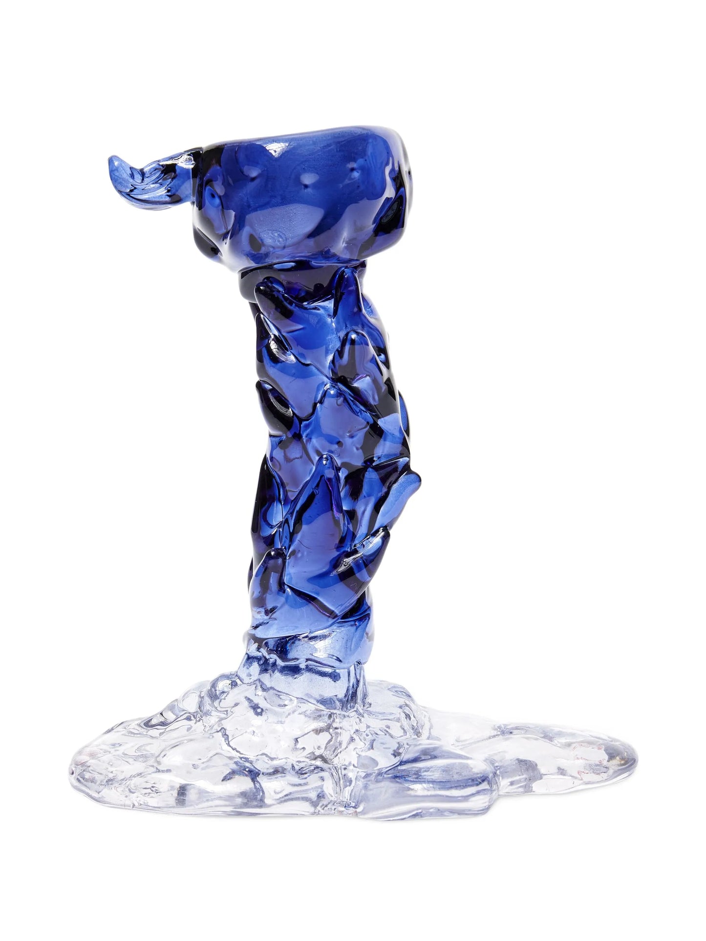 organic-shaped candle holder