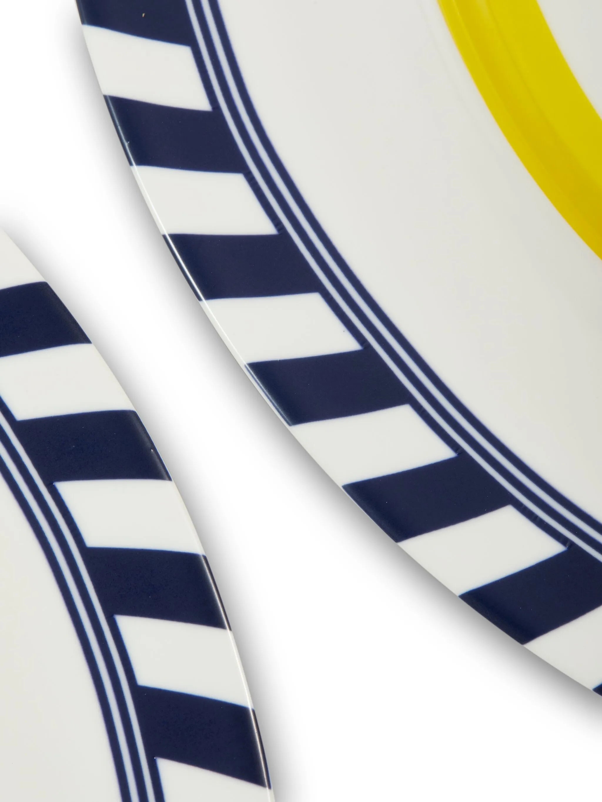 striped edge decorative plates