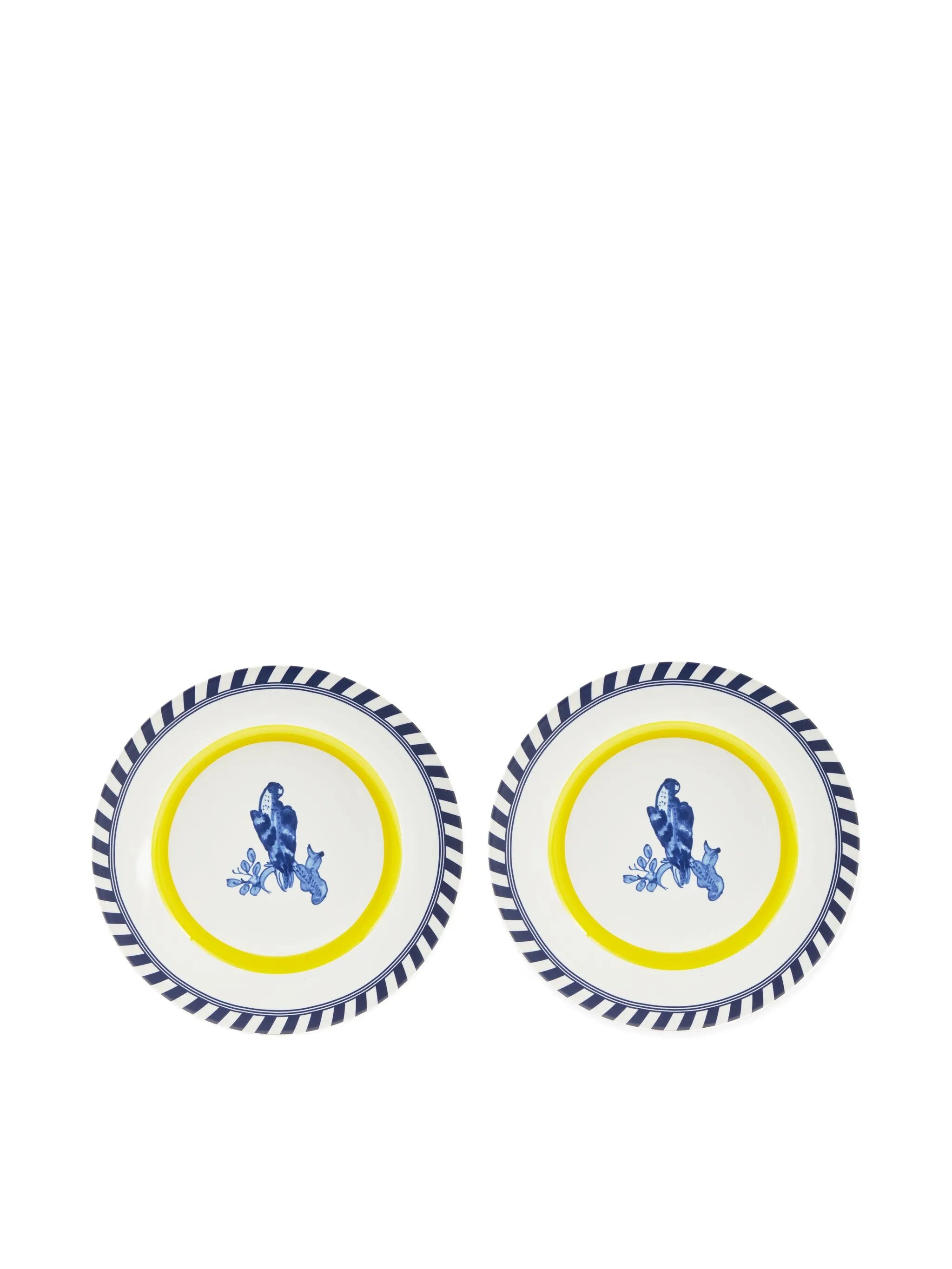 striped edge decorative plates