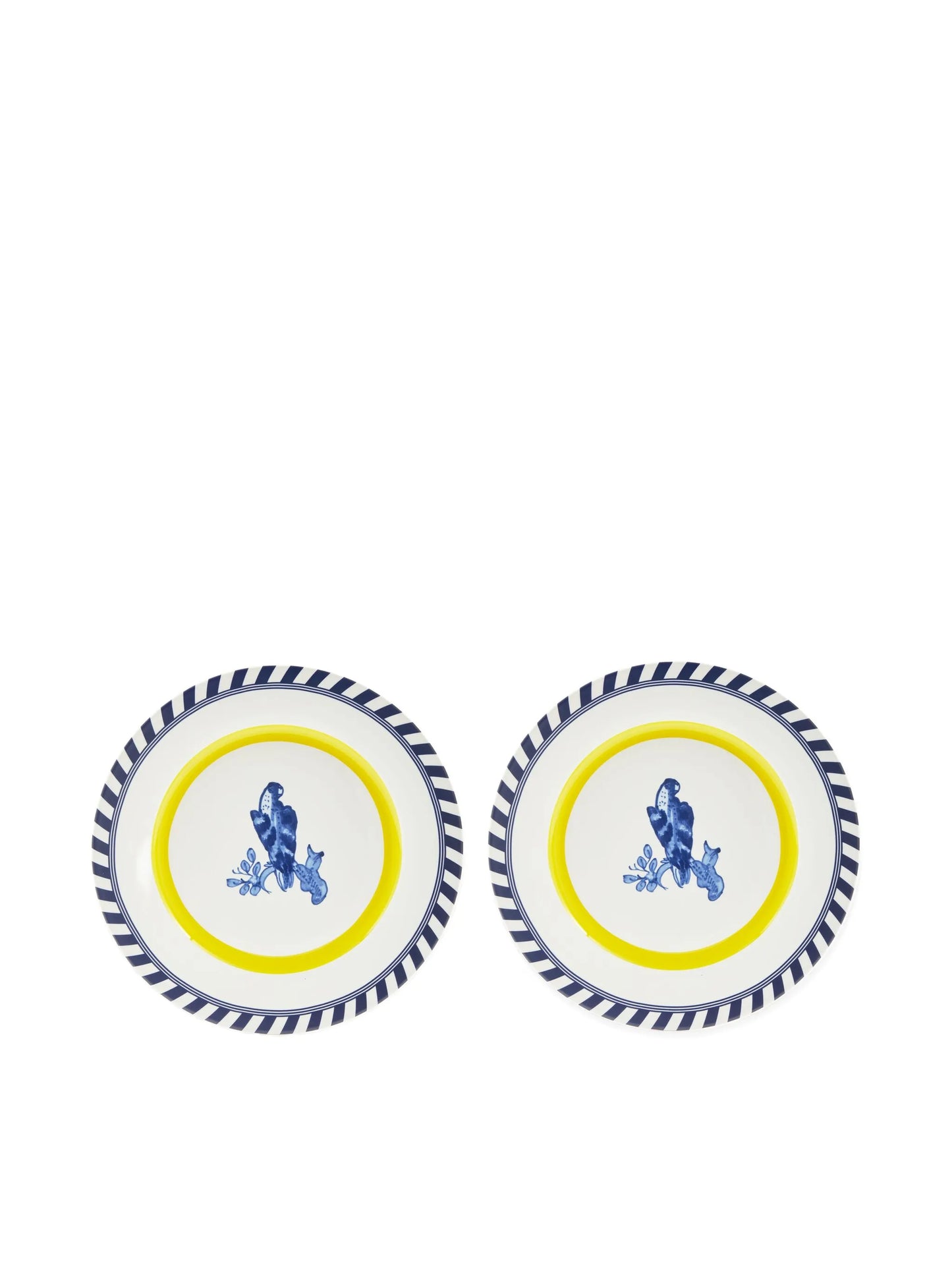 striped edge decorative plates