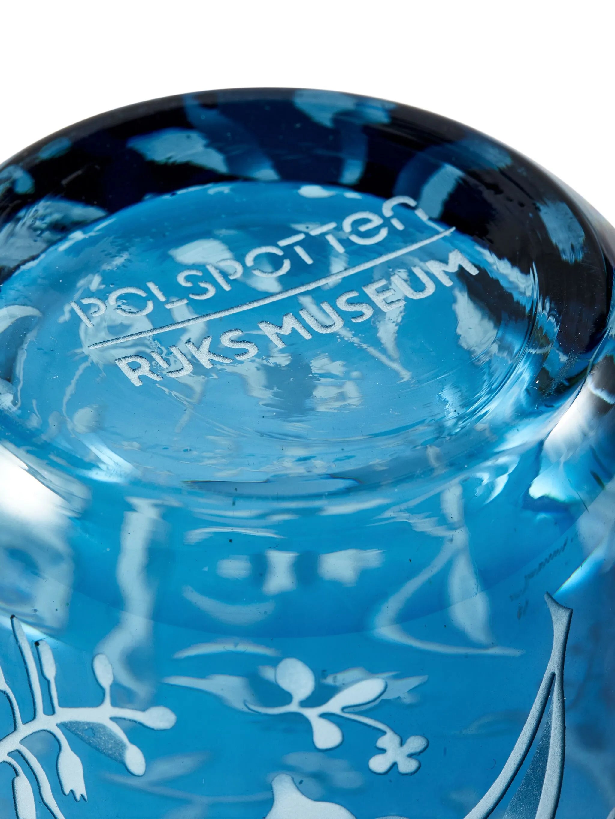 engraved-floral glass tumblers