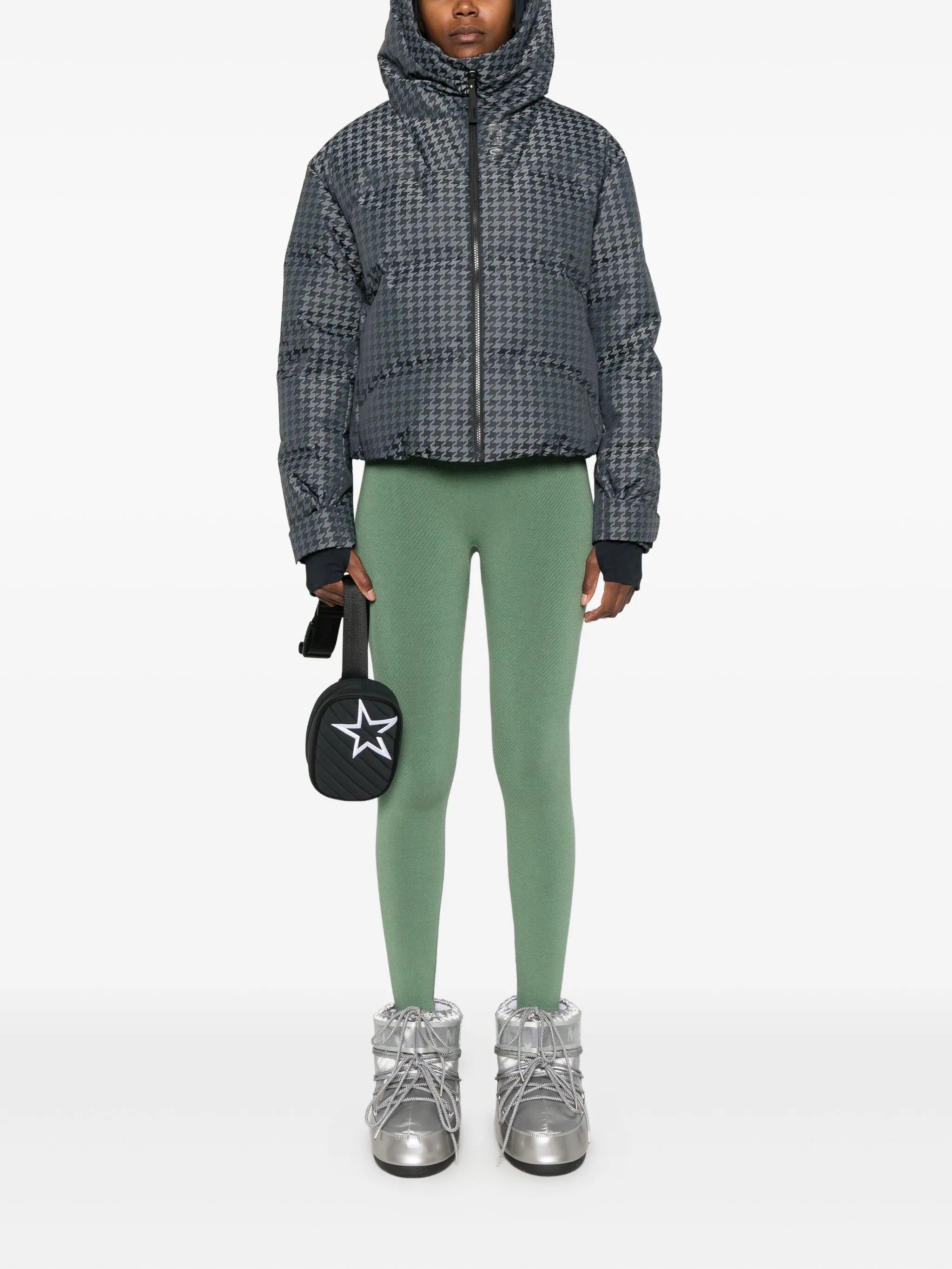 Fancy houndstooth ski jacket