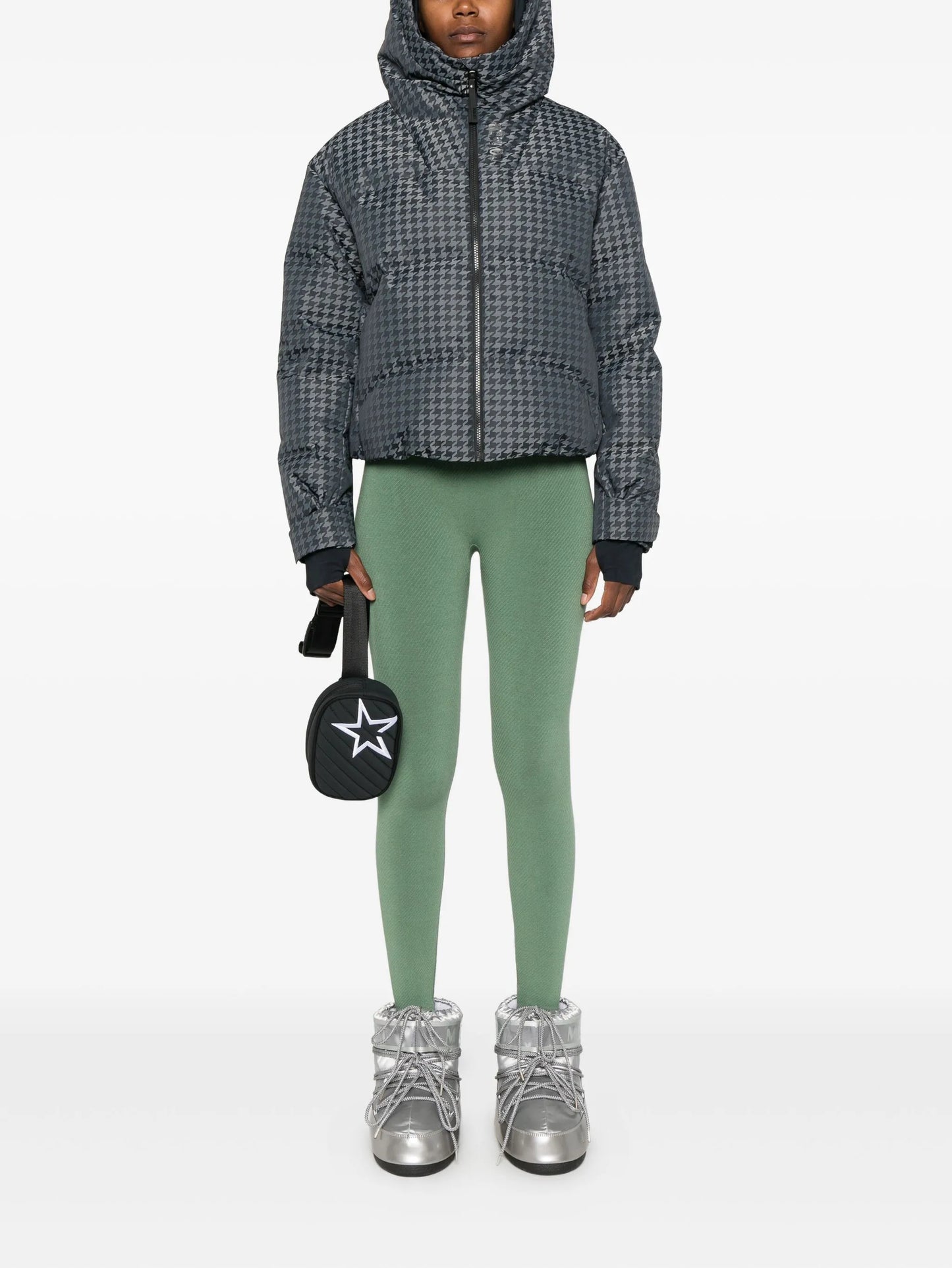 Fancy houndstooth ski jacket