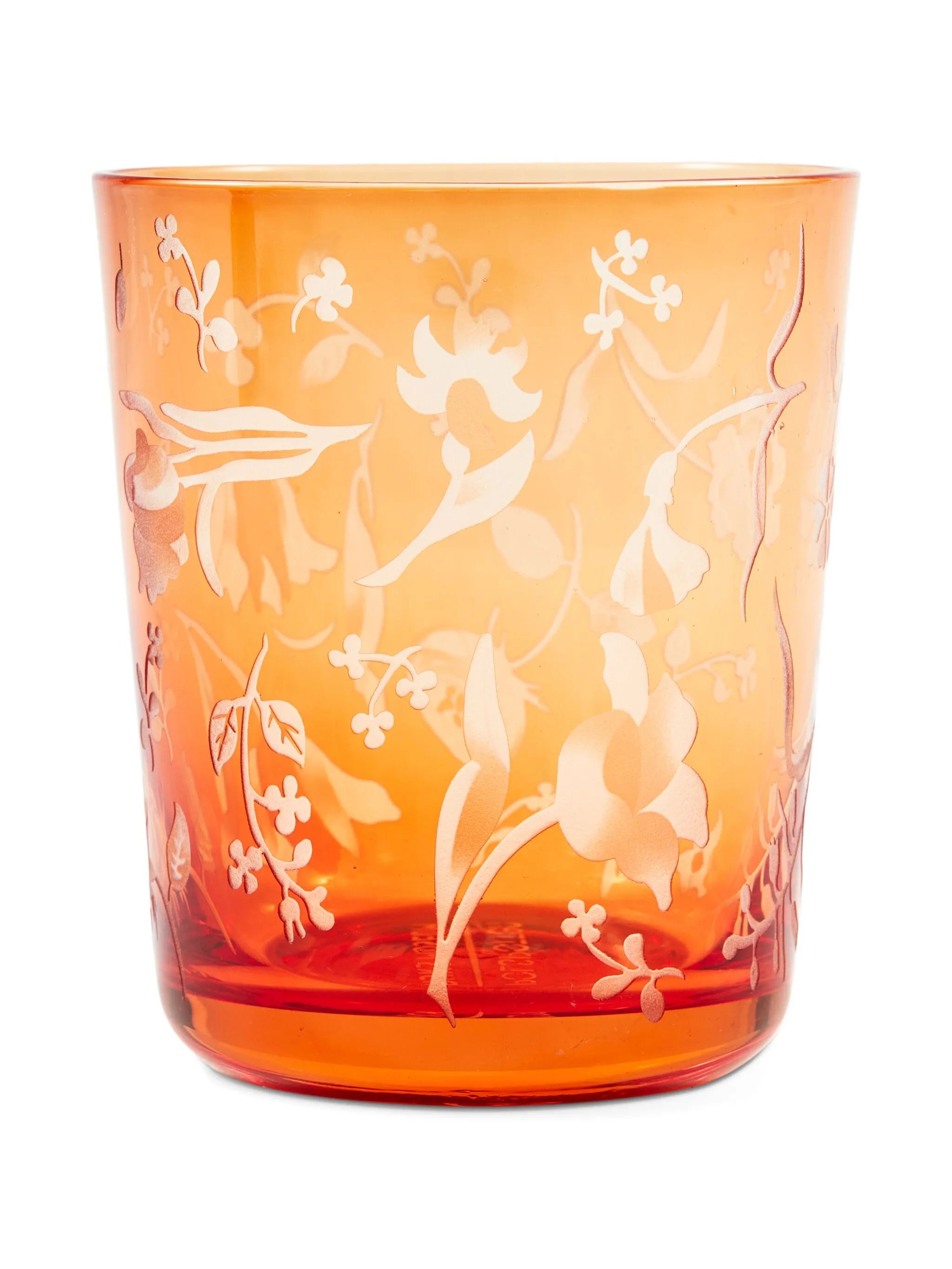 flower-engraved tumblers