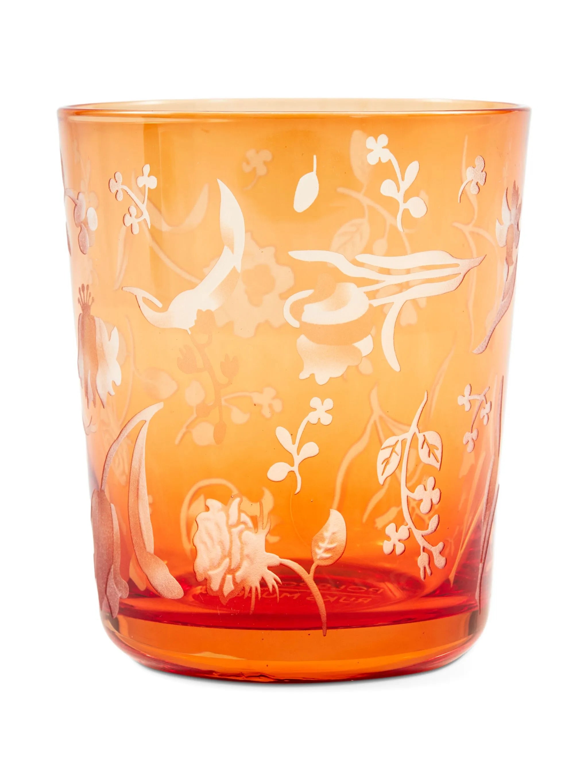 flower-engraved tumblers