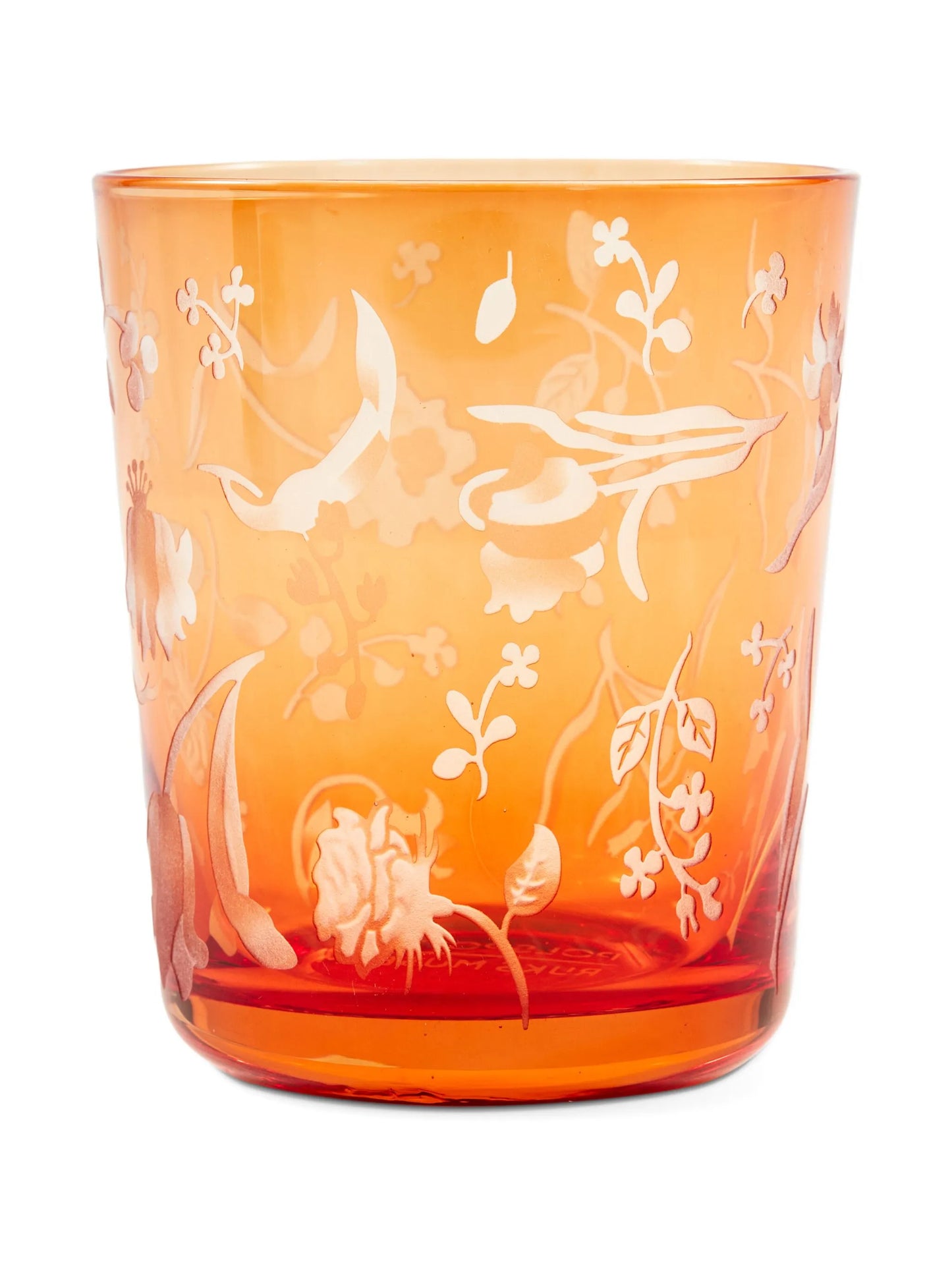 flower-engraved tumblers