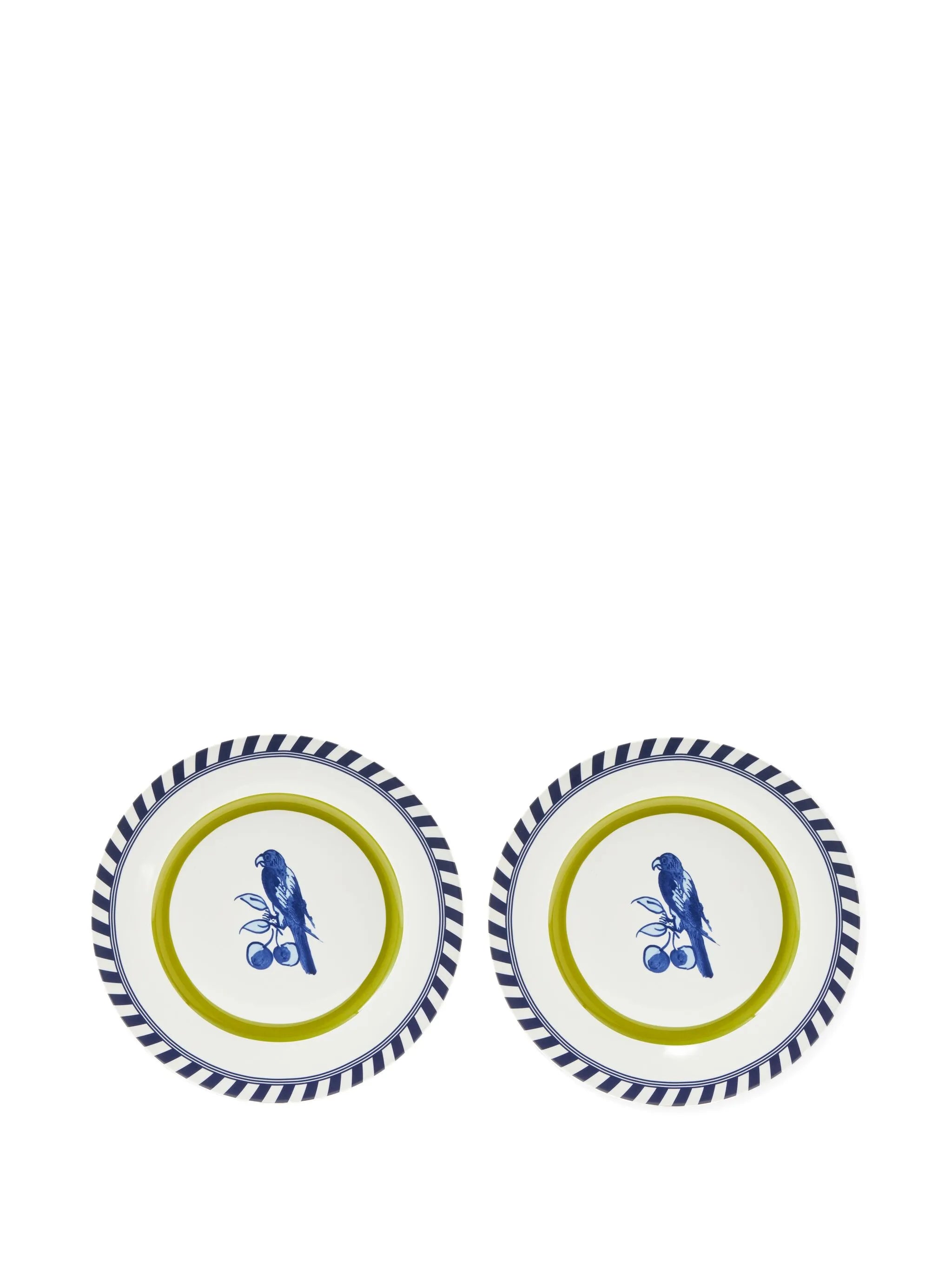 striped edge decorative plates