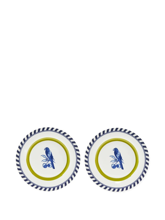 striped edge decorative plates