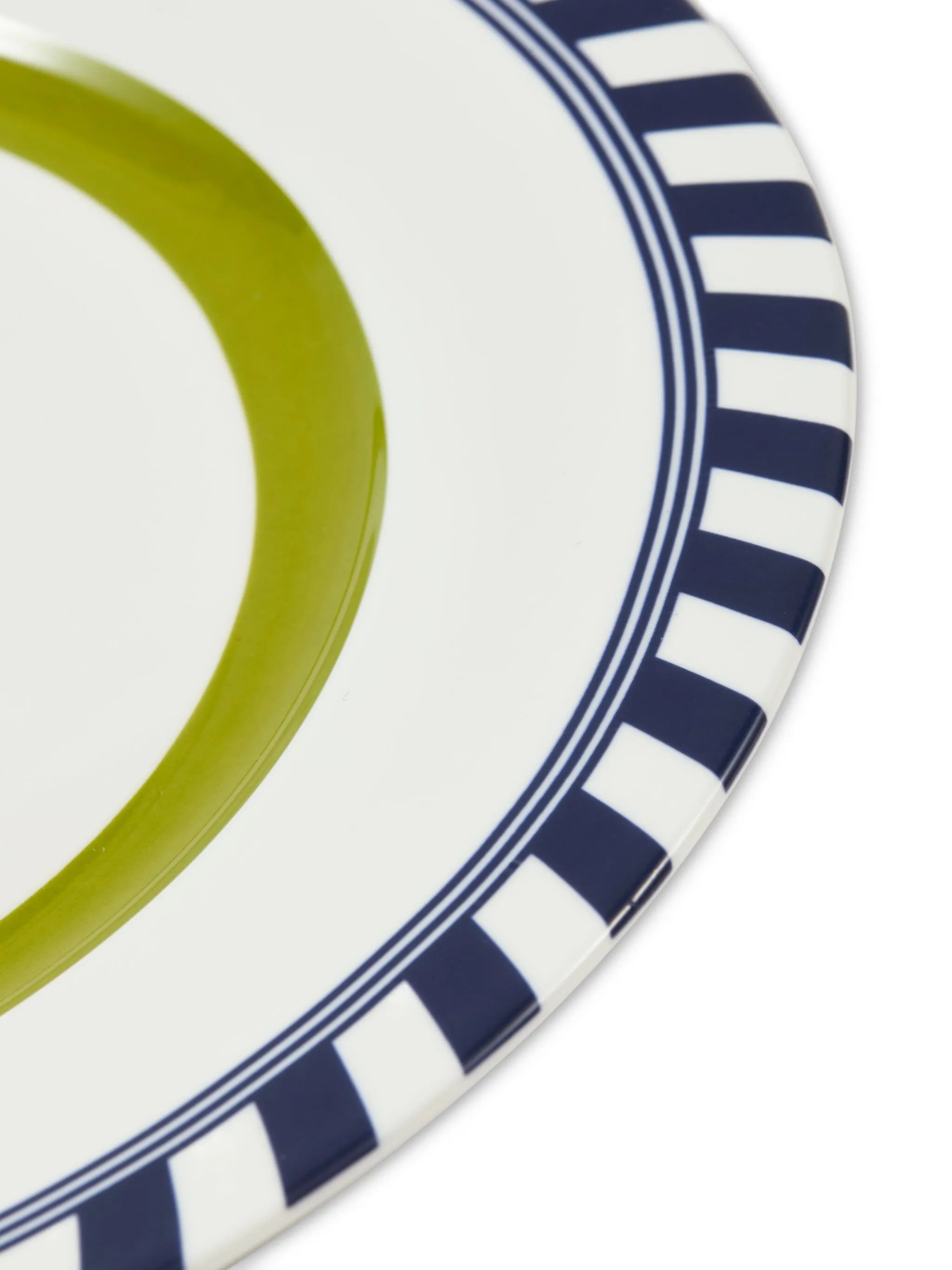 striped edge decorative plates
