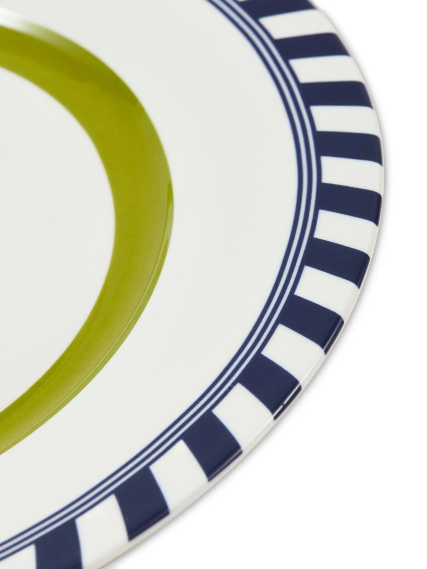 striped edge decorative plates