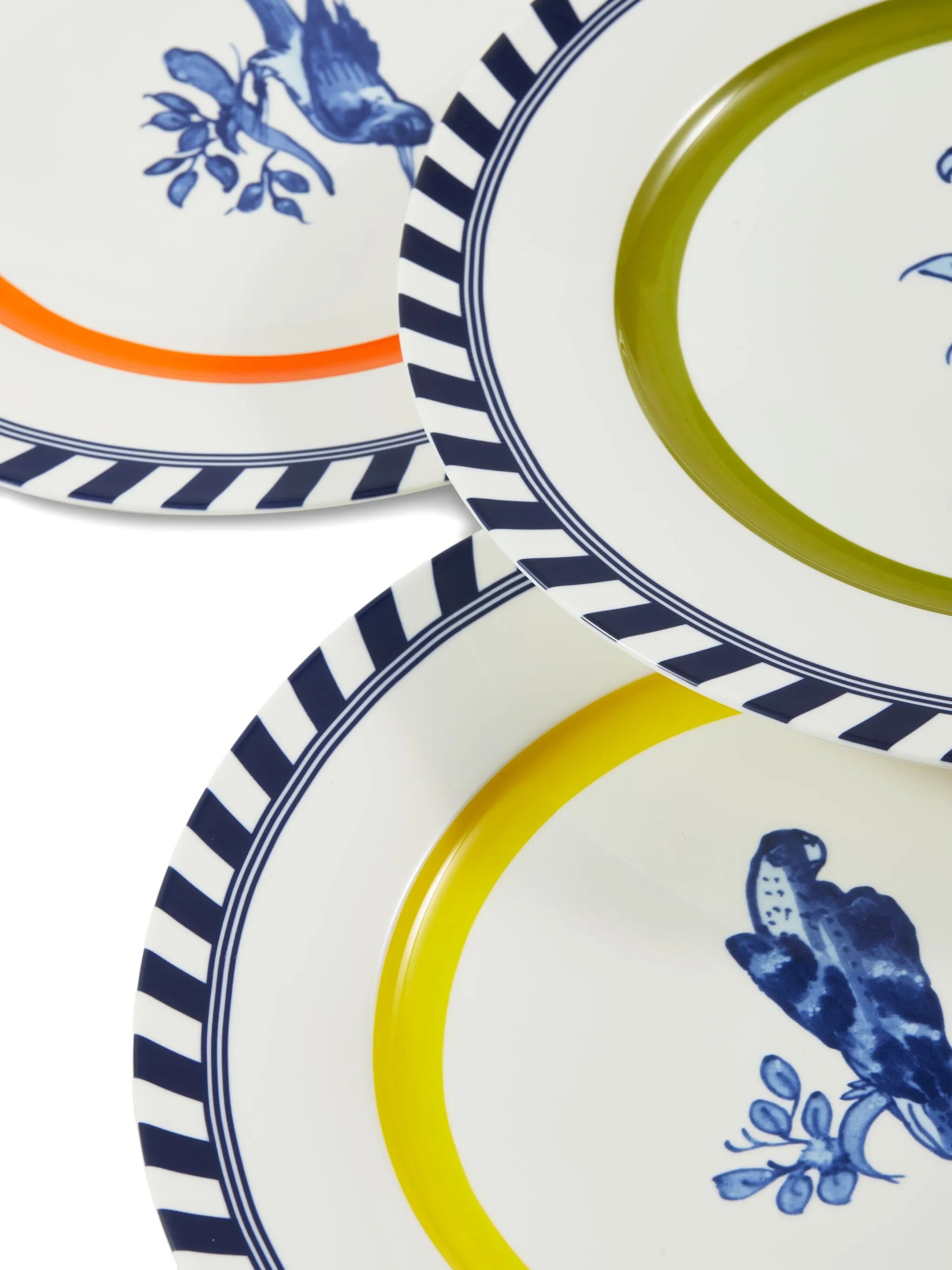 striped edge decorative plates