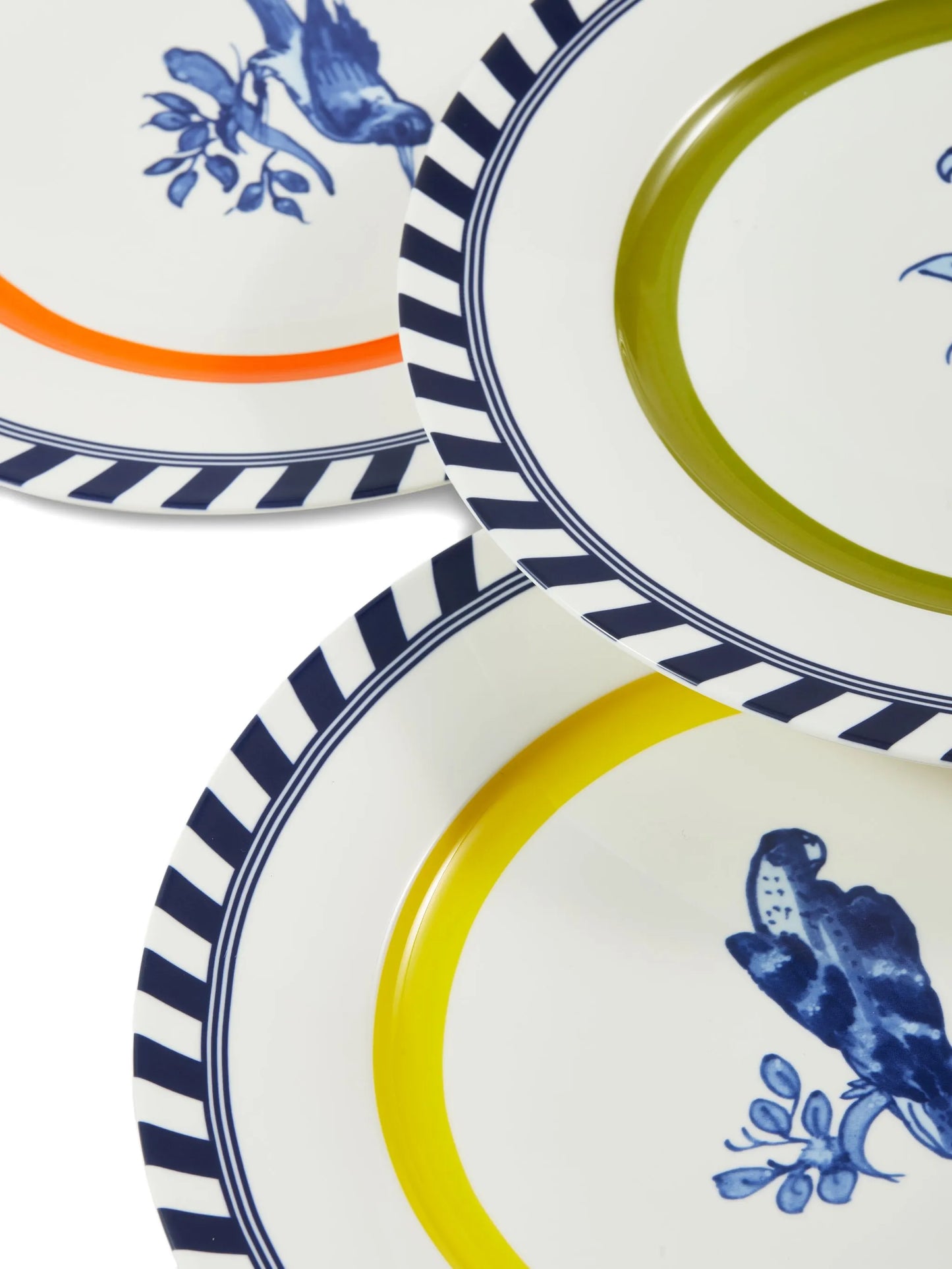 striped edge decorative plates