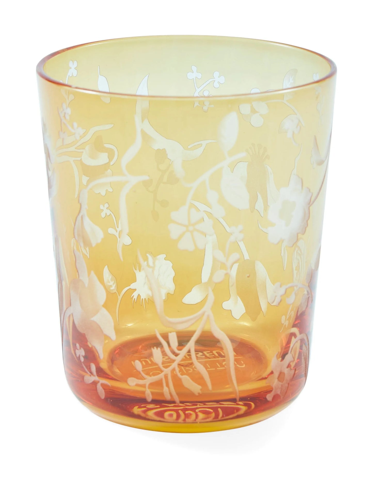 etched floral tumbler (set of four)