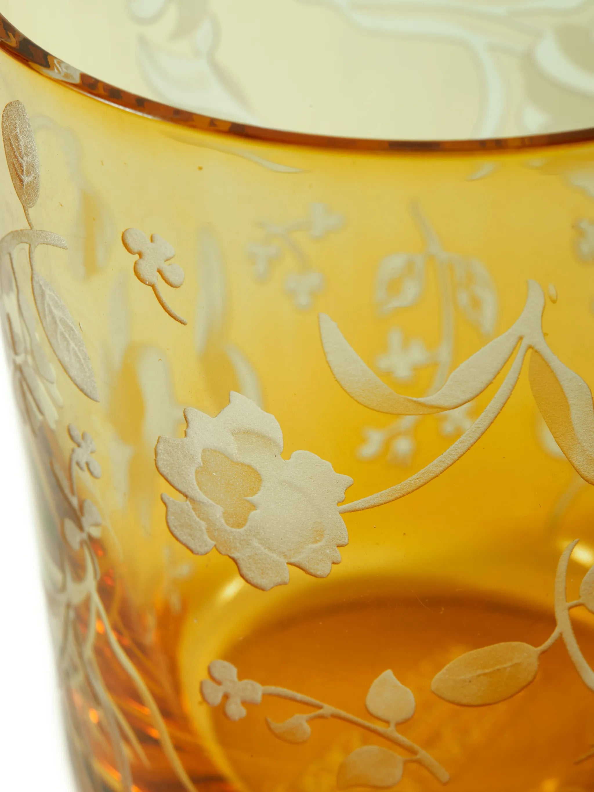 etched floral tumbler (set of two)