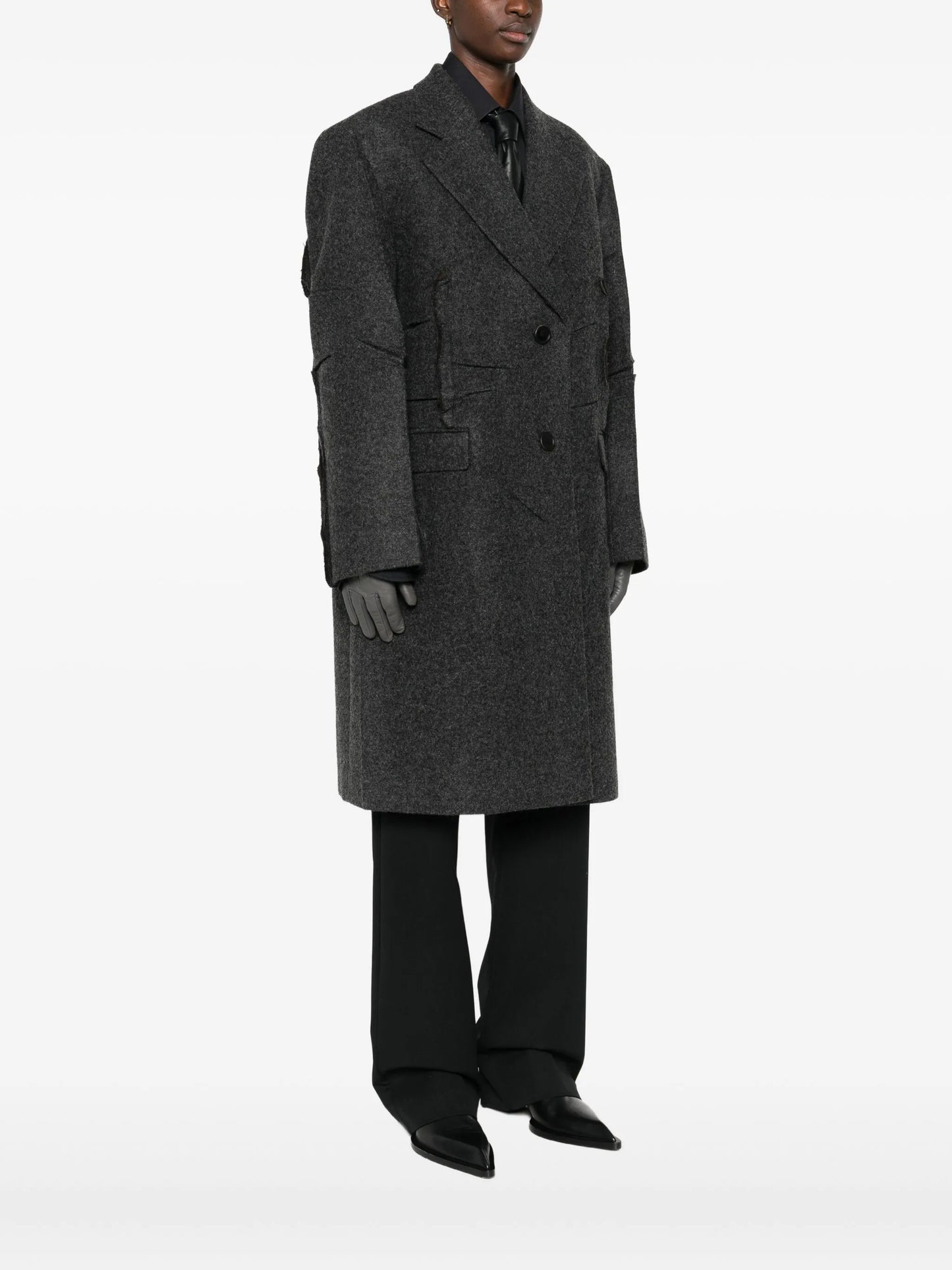 single-breasted wool coat