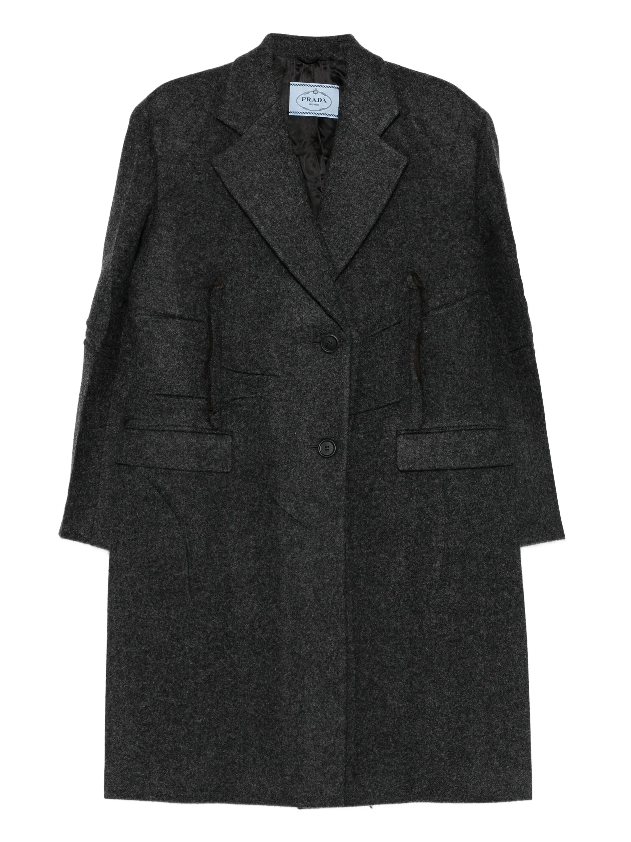 single-breasted wool coat
