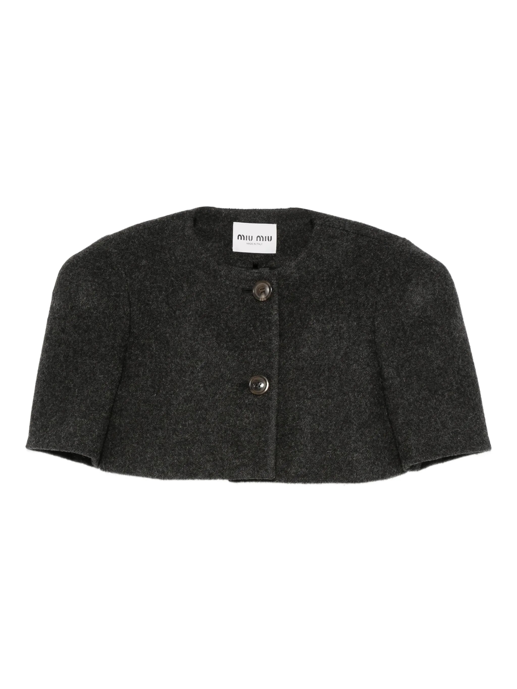 wool cropped jacket