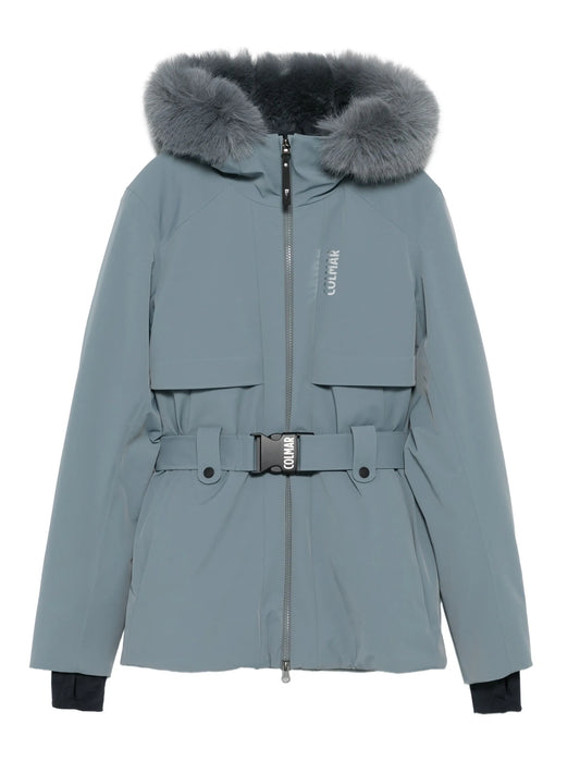 belted ski jacket