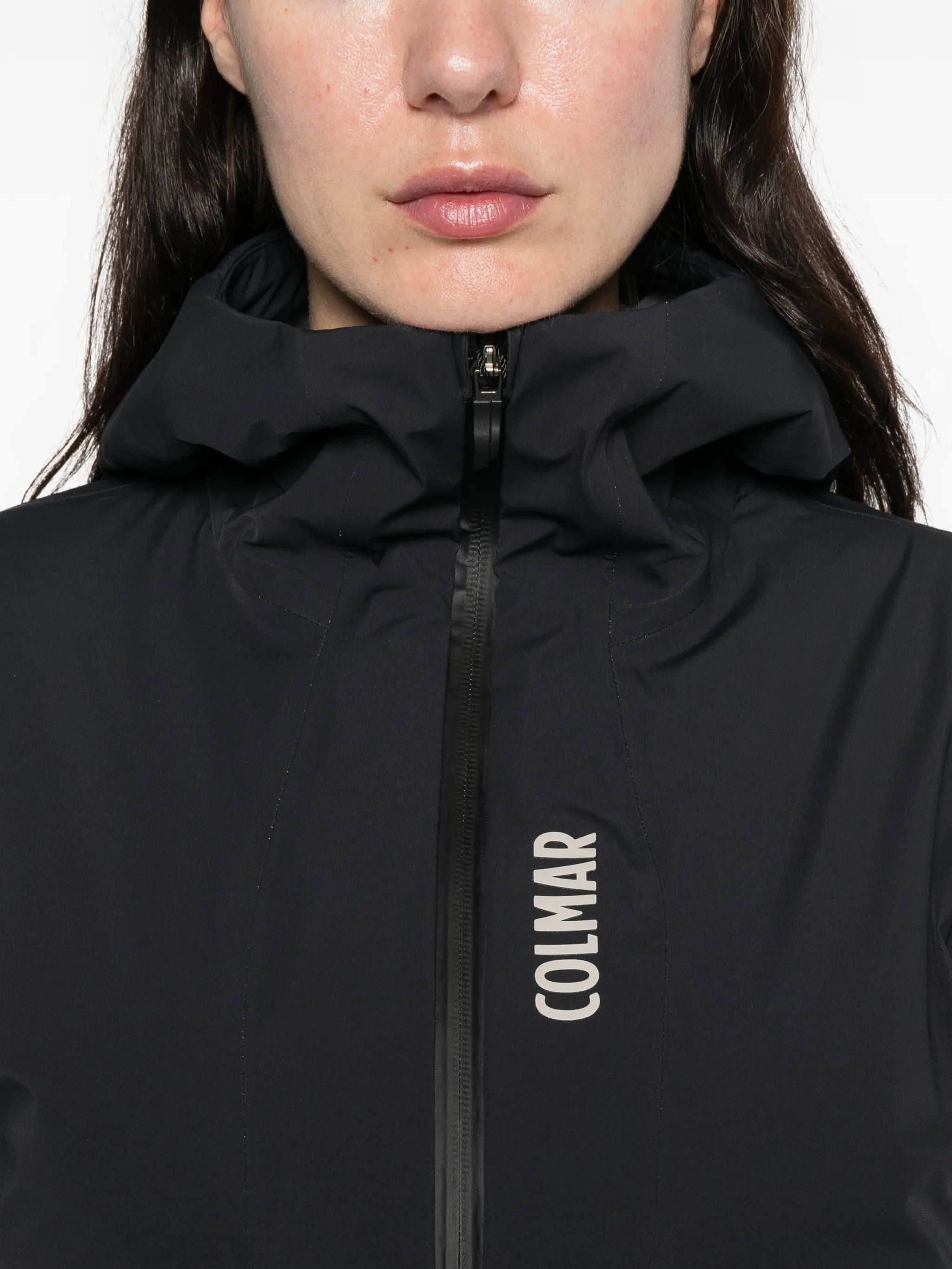 hooded pocket ski jacket
