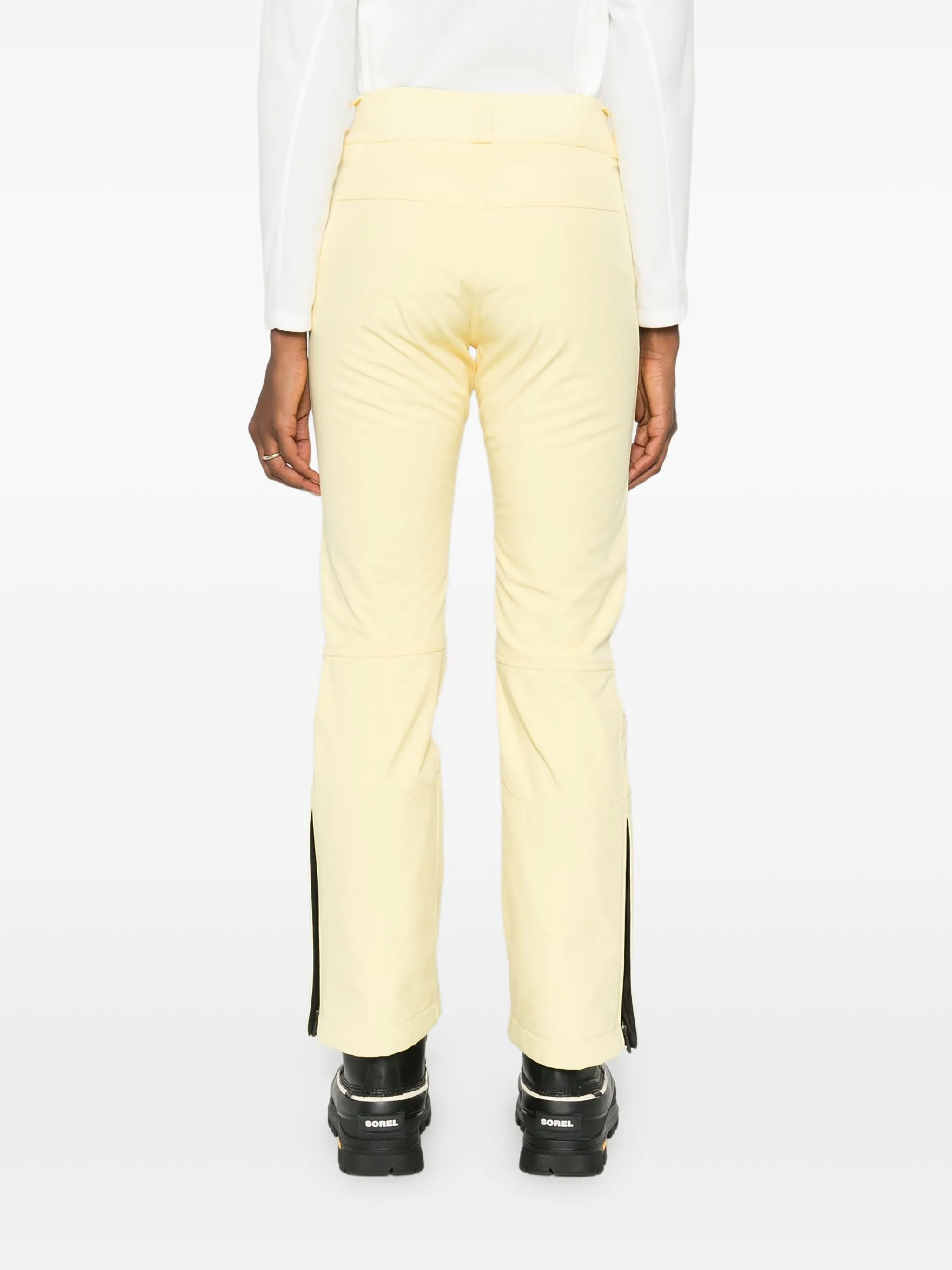 zip-detail ski trousers