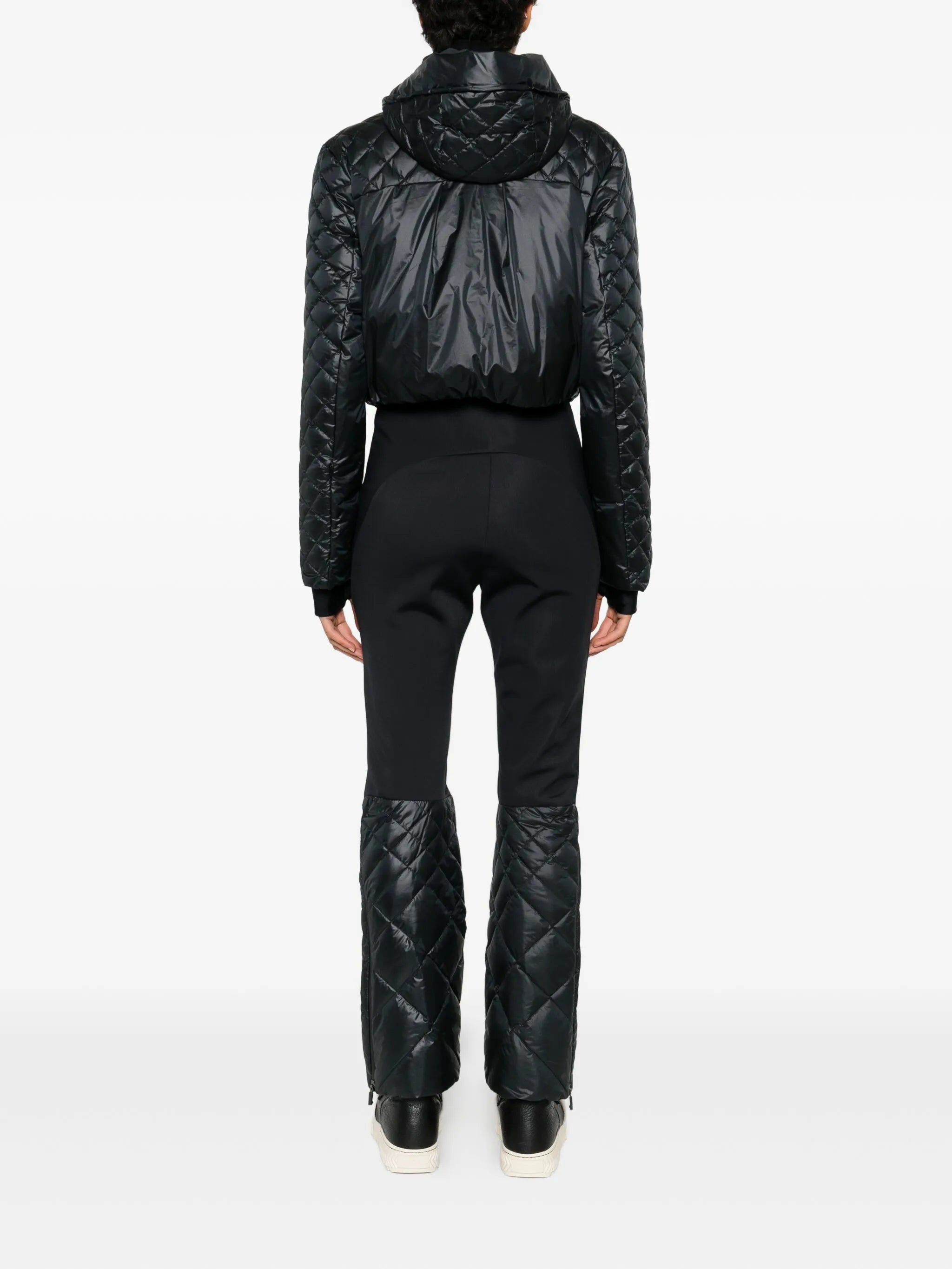 quilted high waist ski suit