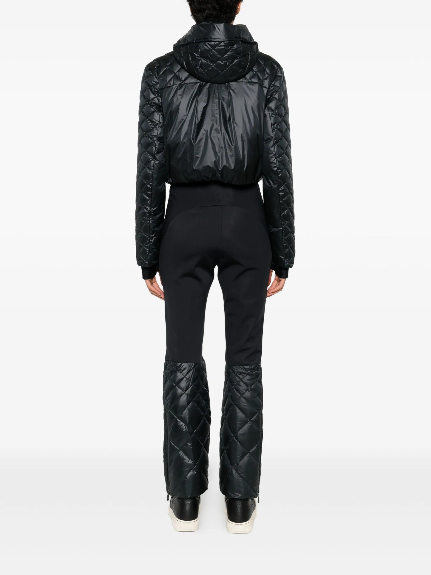 quilted high waist ski suit