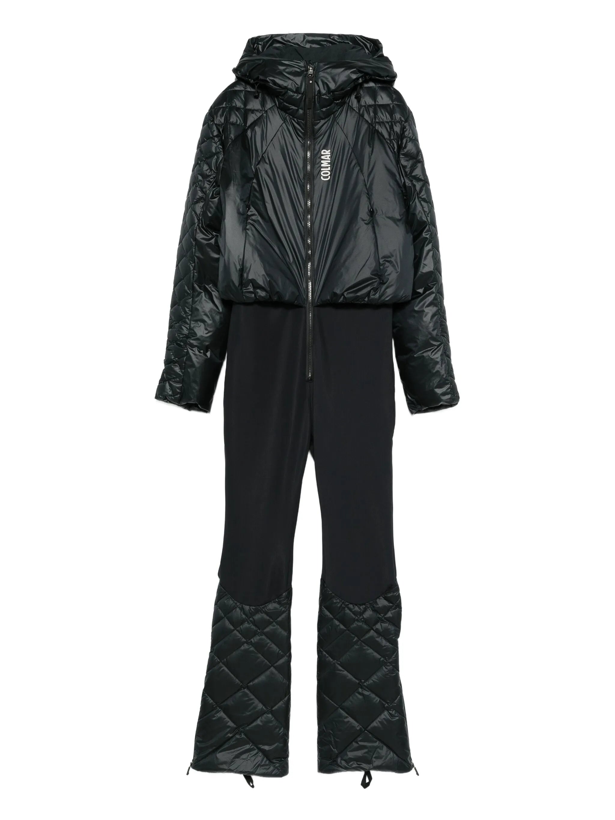 quilted high waist ski suit