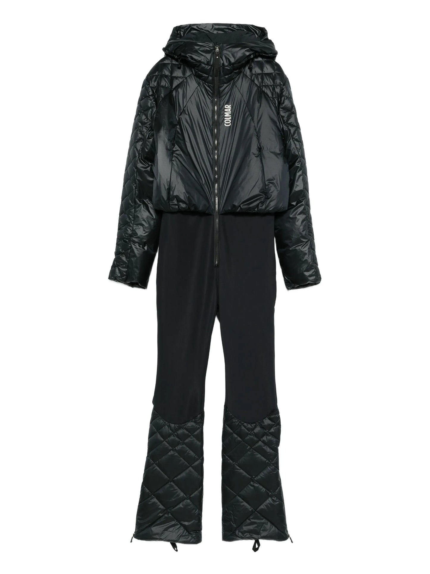 quilted high waist ski suit